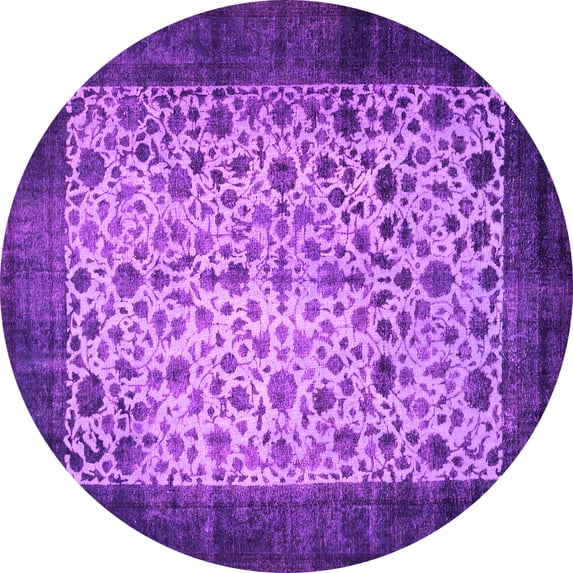 Ahgly Company Indoor Round Persian Pink Bohemian Area Rugs, 8' Round