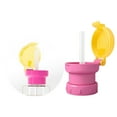 thumbnail image 2 of Dienrx Pink Silicone Spill-Proof Straw Lid - Bottle Cap Adapter for Youths | Fits 2.8Cm/3.5Cm Calibers, Soft Spout for Bottles, Parents, On-The-Go Feeding, 2 of 9