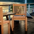 thumbnail image 3 of Teak Wood Elzas Outdoor Patio Dining Side Chair, A-Grade Teak Wood, 3 of 5