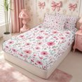 thumbnail image 3 of Manfei Rustic Wildflower Zipper Full Size Comforter Sets with Fitted Sheet and 2 Pillowcases,Cottagecore Blossom Zipper Bedding Set,Reversible, 3 of 7