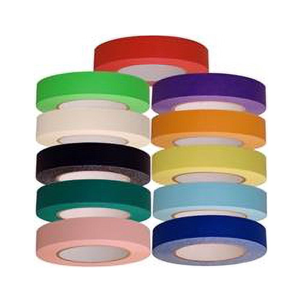 Colored Masking Tape 1" x 55 Yard Roll Rainbow Pack (11 Rolls)