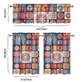 thumbnail image 6 of Boho Kitchen Curtains for Windows – Rustic Tribal Floral Print Cafe Curtains, Vintage Bohemian Geometric Panels for Home Décor, 6 of 6