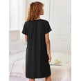 thumbnail image 4 of EKOUAER Knit Short Bathrobe Lightweight Zipper Robes for Women Open Front Bath Robes with Pockets, 4 of 5