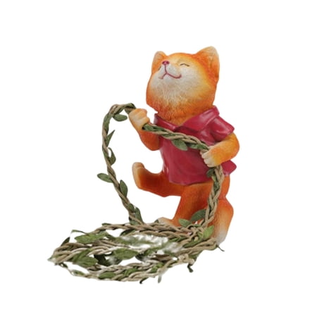 Climbing Hanging Statue Cute Resin Sculpture Funny Animals Figurine for Outdoor Lawn Flower Pot Balcony Decoration