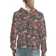 thumbnail image 7 of Lsque Rose Mix Leopard Pattern Casual Women's Hoodie,Hooded Sweatshirt with Kangaroo Pocket,Pullover Hoodie with Eye-catching Drawstrings-Small, 7 of 7