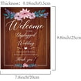 thumbnail image 2 of Wooden Wedding Ceremony Sign Welcome to Our Unplugged Wedding Please Turn Off All Devices and Enjoy This Moment with Wood Sign Plaque Hanging Plaque for Memorial Decor 7.8 x 9.8in brown, 2 of 7