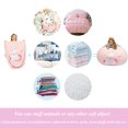 thumbnail image 3 of Princess Cat Stuffed Animal Storage, Bean Bag Chair for Teens, Little Girls Room Decor, Kids Chairs, Baby Fleece Fabric Super Soft, COVER ONLY, 38" Extra Large Size, 3 of 6