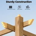 thumbnail image 6 of WildBreak Outdoor Pergola 10 x13 Feet, Wood Grain Metal, with Retractable Canopy, Khaki, 6 of 9