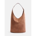 thumbnail image 2 of Scenario Women's Faux Suede Bucket Bag, Autumn Brown, 2 of 5