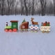 thumbnail image 1 of Adorno Navideño de Madera con Forma de Tren | Set Decorativo Navideño con Locomotora y 3 Vagones | Decoración Duradera para Repisa de Chimenea y Mesa | Regalo Perfecto para Navidad, Hogar y Oficina, 1 of 5