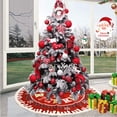thumbnail image 2 of Falda de árbol de Navidad de 35 pulgadas, falda de árbol de tela súper suave redonda grande para alfombra de interior y exterior decoraciones de vacaciones de fiesta de Navidad WD.WDQZL Hogar, 2 of 4