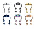 thumbnail image 1 of Non Piercing Fake Nose Ring Reusable Stainless Steel Nose Hoop Fashion Magnetic Septum Rings For Party Silver,6 pcs, 1 of 2