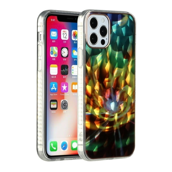 for Apple iPhone 8 Plus/7 Plus/6 Plus/6s Plus Colorful Holographic 3D Effect Electroplated Design Hybrid Slim TPU Armor Cover ,Xpm Phone Case [Floral Flame]