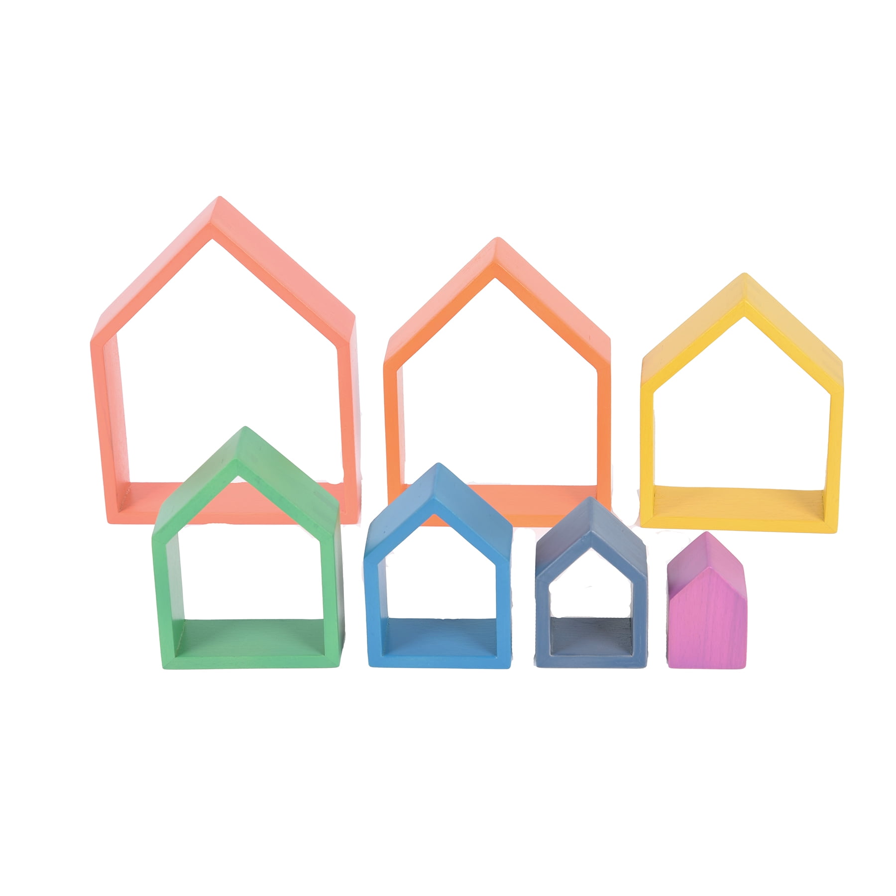 TickiT Rainbow Architect Houses - Set of 7