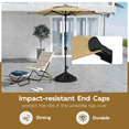 thumbnail image 4 of Abba Patio 7.5ft Outdoor Patio Umbrella w/ Push Button Tilt and Crank, 6 Ribs, Brown, 4 of 10