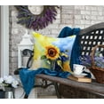 thumbnail image 4 of Sunflowers in Watercolor Throw Pillow 18 in x 18 in, 4 of 5