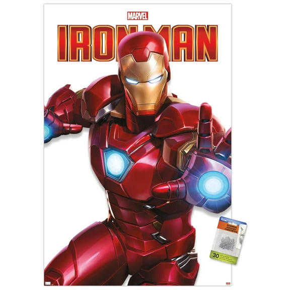 Marvel Comics - Iron Man Feature Series Wall Poster with Pushpins, 22.375" x 34"