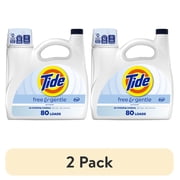 (2 pack) Tide Free & Gentle Laundry Detergent Liquid, 105 fl oz, 80 Loads