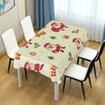 thumbnail image 7 of Coolnut Santa Claus Tablecloth, Waterproof Washable Polyester Square Table Cover, Durable Tablecloth for Kitchen Dining Table Party Decor, 60"X 90", 7 of 7
