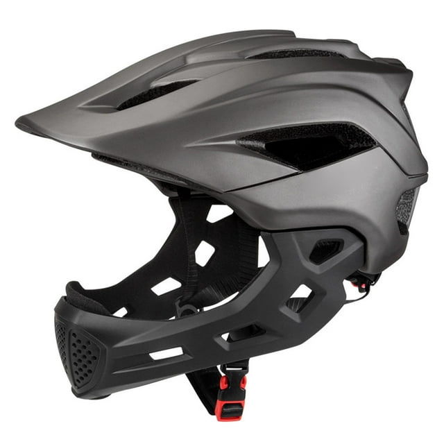 Children Bike Helmet, Locking Mechanism Full Face Bike Helmet 52-56cm Head Circumference for Cycling