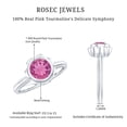 thumbnail image 5 of Rosec Jewels Pink Tourmaline Engagement Ring - Flower Ring for Women - 1.2 Carat - AAA Grade - Ready to Gift with Jewelry Box, 925 Sterling Silver, US 4.00, 5 of 8