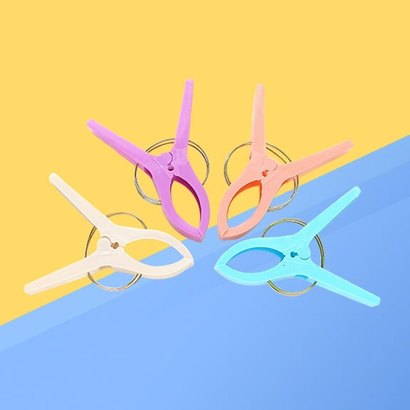 OUNONA 4Pcs Beach Towel Clips Quilt Hanging Clamp Holder for Beach Chair Pool Loungers (Random Color)