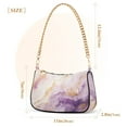 thumbnail image 3 of Womens Chain Shoulder Bag Purple Golden Marble Classic Tote Handbags Fashion Clutch Hobo Purse with Zipper for Travel Casual, 3 of 7