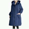 thumbnail image 3 of Godom Women Waterproof Raincoat Long Hooded Windbreaker Trench Jacket Plus Size Zipper Jacket Rain Jackets 2025, 3 of 7