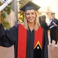 thumbnail image 3 of Graduation Sash Saint Kitts and Nevis Flag scarf Shawl Stole Sapphire Blue with Star Stripe Bachelor Gown Accessory Ribbon, 3 of 7