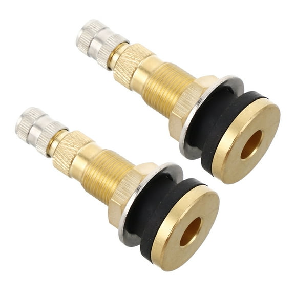 GOOHOCHY 2 Pcs Tubeless Air Liquid Tractor Valve Stem Copper Heavy Duty Valve Stems Replacement For Tubeless Tire Industrial Agricultural Wheels Tire