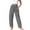 Gray, variant on Womens Casual Linen Pants Summer Lightweight, High Waisted, Elastic, Durable, Adjustable Strap for Workout
