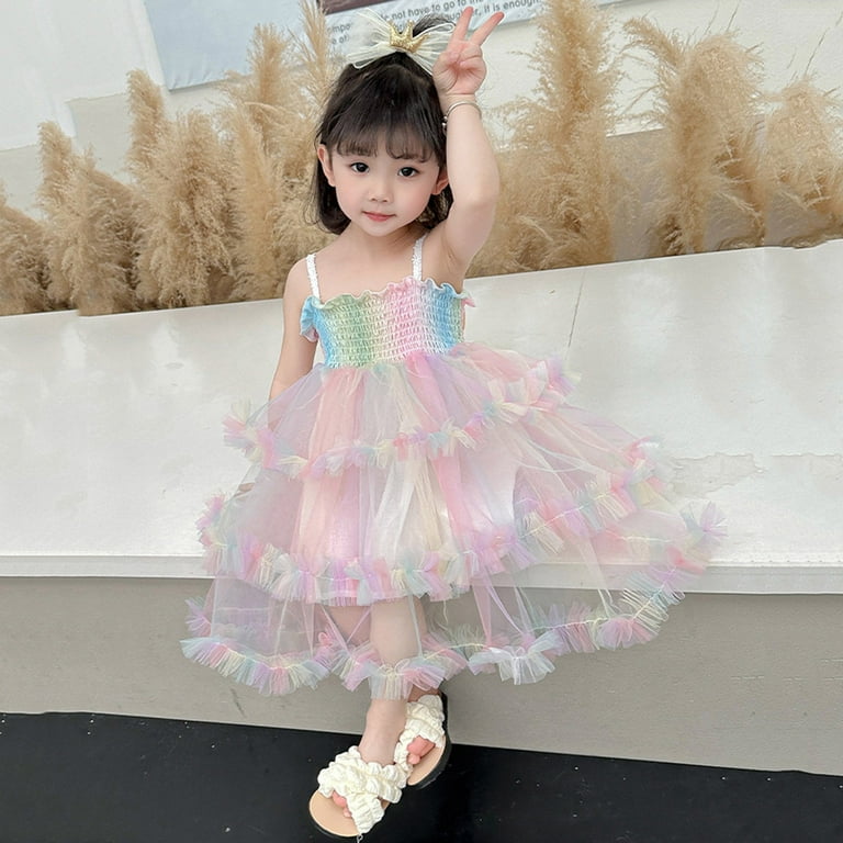 Girls Dresses Toddler Baby Girls Sleeveless Butterfly Tulle Suspenders Dress Dance Party Dresses Clothes Toddler Girl 5t Cute Toddler Girl Clothes Size 5 Girls Clothes Pageant Dresses Girl Dress Walma...