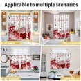 thumbnail image 5 of Love Heart Valentine's Day Kitchen Curtains Window Panels, Eucalyptus Botanical Red Pink Insulated Window Treatment Curtain, Grommet Curtains for Bedroom/Living Room/Bathroom, 2 Piece 52"Wx45"L, 5 of 8