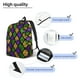 thumbnail image 3 of Disketp Mardi Gras Shiny Green Purple print Canvas Backpack Lightweight Travel Daypack Student Rucksack Laptop Backpack-Medium, 3 of 5