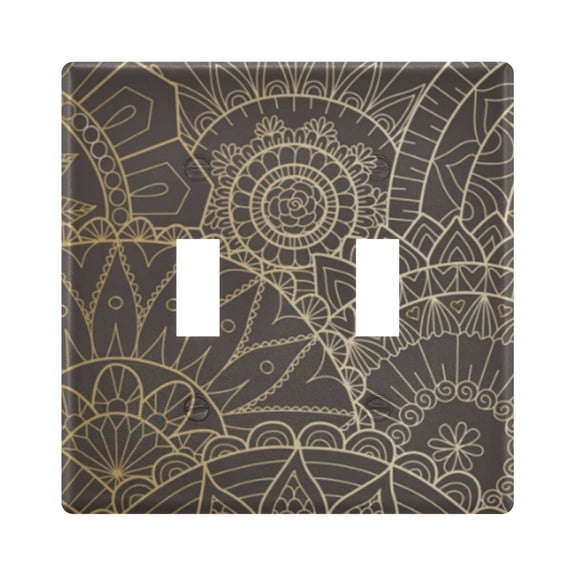 Light Switch Cover Boho Gold Plates Faceplate Decorative Switch Plate for Bedroom Home Decor