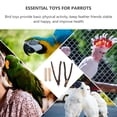 thumbnail image 3 of Shisuyan Parrot Perch Stand Natural Wood Parrot Perch Assorted Color 4Pcs 3.9X0.8X0.8in, 3 of 9
