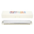 thumbnail image 1 of Professional Mouthorgan Harmonica Diatonic Harp C Key Stainless Steel Cover Plate 24‑HoleWhite, 1 of 4