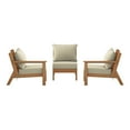 thumbnail image 2 of WestinTrends Avalon Outdoor Patio HDPE Sectional Sofa with Patio Cushions, Teak/Beige, 2 of 5