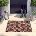 thumbnail image 2 of Red Christmas Collage Pattern Flannel Non Slip Door Rugs,Washable Door Mats Indoor,Decorative Door Mats,Dirt-Resistant and Absorbent Doormat for Entrance,Bedroom,Kitchen,Bathroom,31.5x17in(80x43cm), 2 of 4