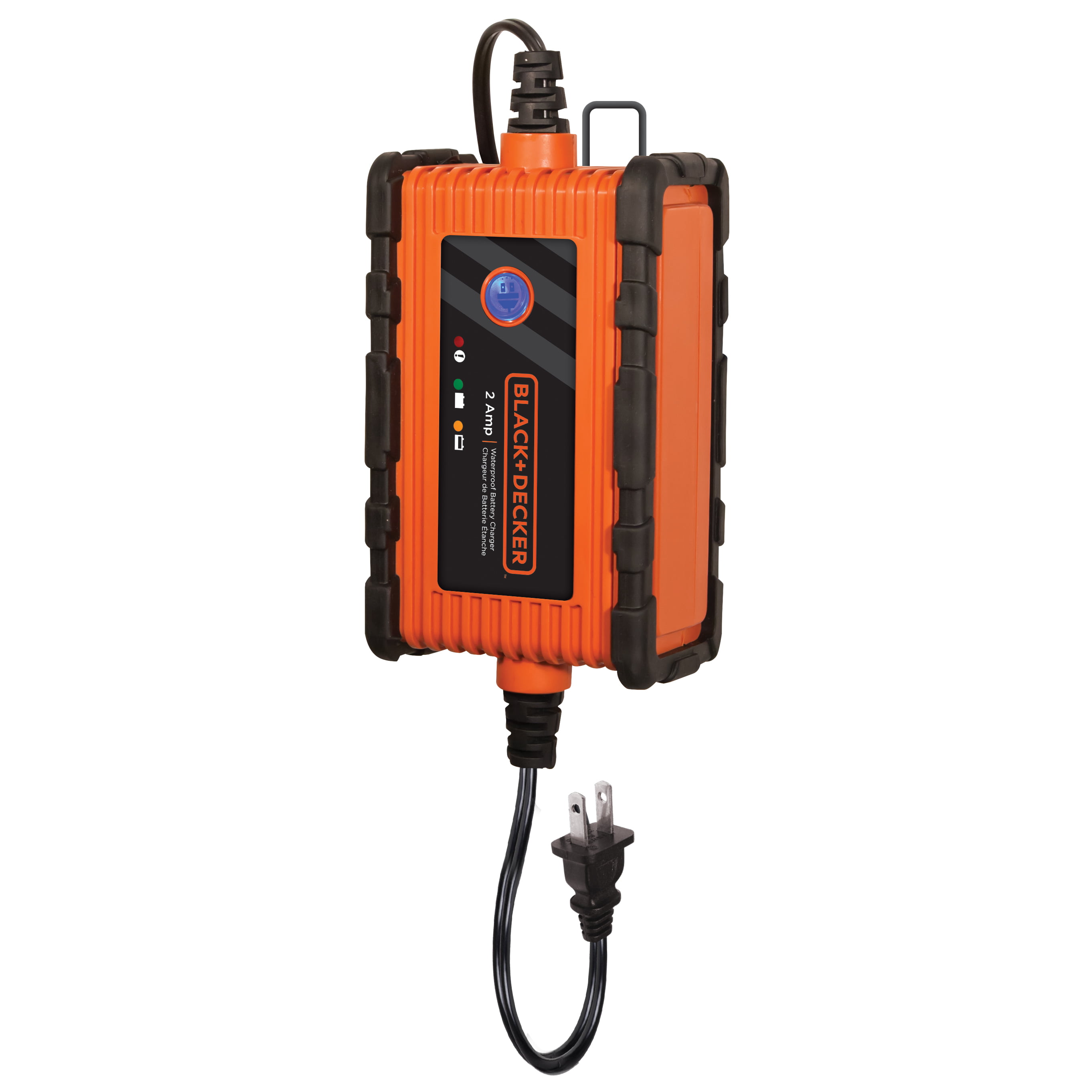  BLACK+DECKER BC2WBD Fully Automatic 2 Amp 12V Waterproof Battery  Charger/Maintainer with Cable Clamps : Automotive
