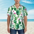 thumbnail image 4 of Kll Men'S Hawaiian Shirt Short Sleeve Button Down Beach Shirts-Cactus Plants, 4 of 8