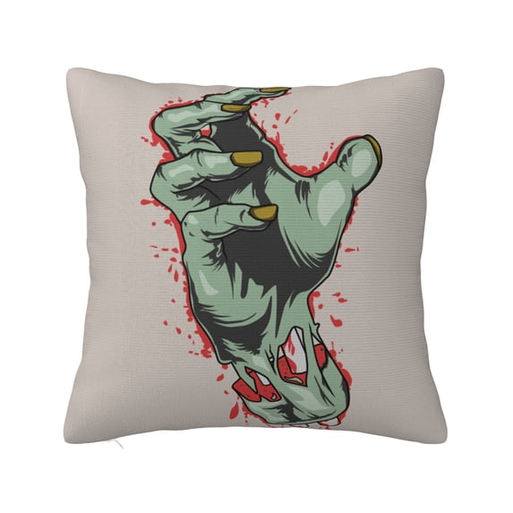 ZICANCN Horror Monster Blood Hand Decorative Throw Pillow Covers, Bed Couch Sofa Decorative Knit Pillow Covers for Living Room Farmhouse, 18"x18"