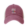 thumbnail image 2 of Paris-2024 Cowboy Mesh Baseball Cap Red One Size, 2 of 5
