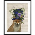 thumbnail image 2 of Art.com Fox Mad Hatter Art Print by Fab Funky, Black Frame Wall Art, 23" x 29", 2 of 5