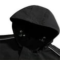 thumbnail image 4 of IYTR Men's Contrast Color Stitching Hooded Windbreaker Jacket with Reflective Tape Streetwear Jackets Coats with Pockets Black XXL, 4 of 5
