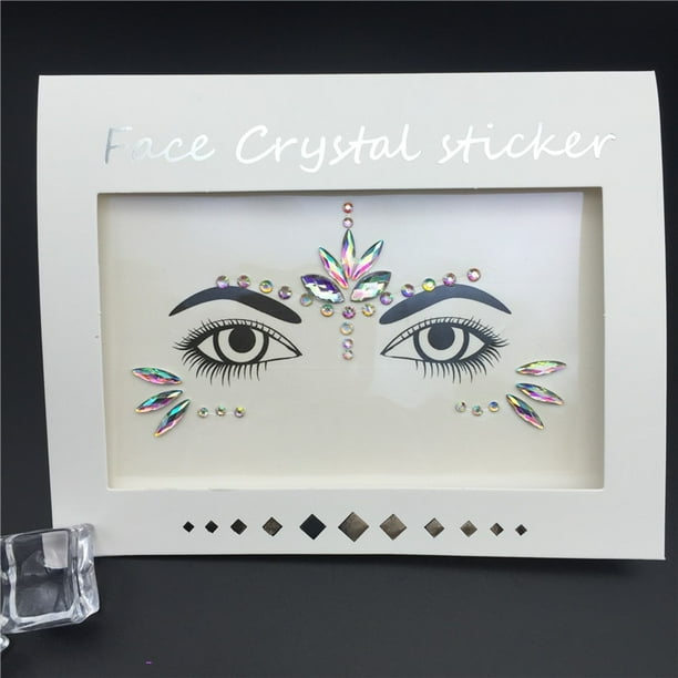 Temporary Rhinestone Glitter Tattoo Stickers Face Jewels Gems Festival Party Makeup Body Jewels Flash Fake Temporary Tattoos1020 He Qiyong unisex