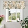 thumbnail image 3 of Valances for Windows Spring Sage Leaf Vintage Plant Rod Pocket Short Curtain for Bathroom Living Room Bedroom Botanical Seamless 1 Panel 42x12in, 3 of 9