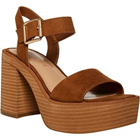 

Women s Madden Girl Grandview Platform Block Heel Dress Sandals Chestnut Brown Size 11 Medium