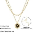 thumbnail image 6 of Layered Gold Necklace for Women Dainty 14K Gold Plated Layered Necklaces for Women Paperclip Gold Chain Necklace Trendy Initial Letter Layering Necklaces for Women, 6 of 7