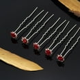 thumbnail image 3 of 20 Pack (Pink) Pearl Crystal Hair Pins Flower Rhinestone Hair Clips for Bridal Wedding Women Hair Jewelry Accessories, with Clear Container, 3 of 6